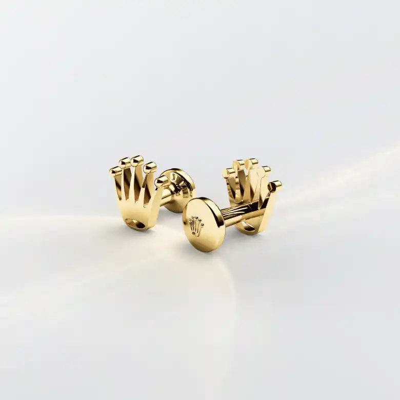 Rolex ‘Crown’ cufflinks in Yellow gold