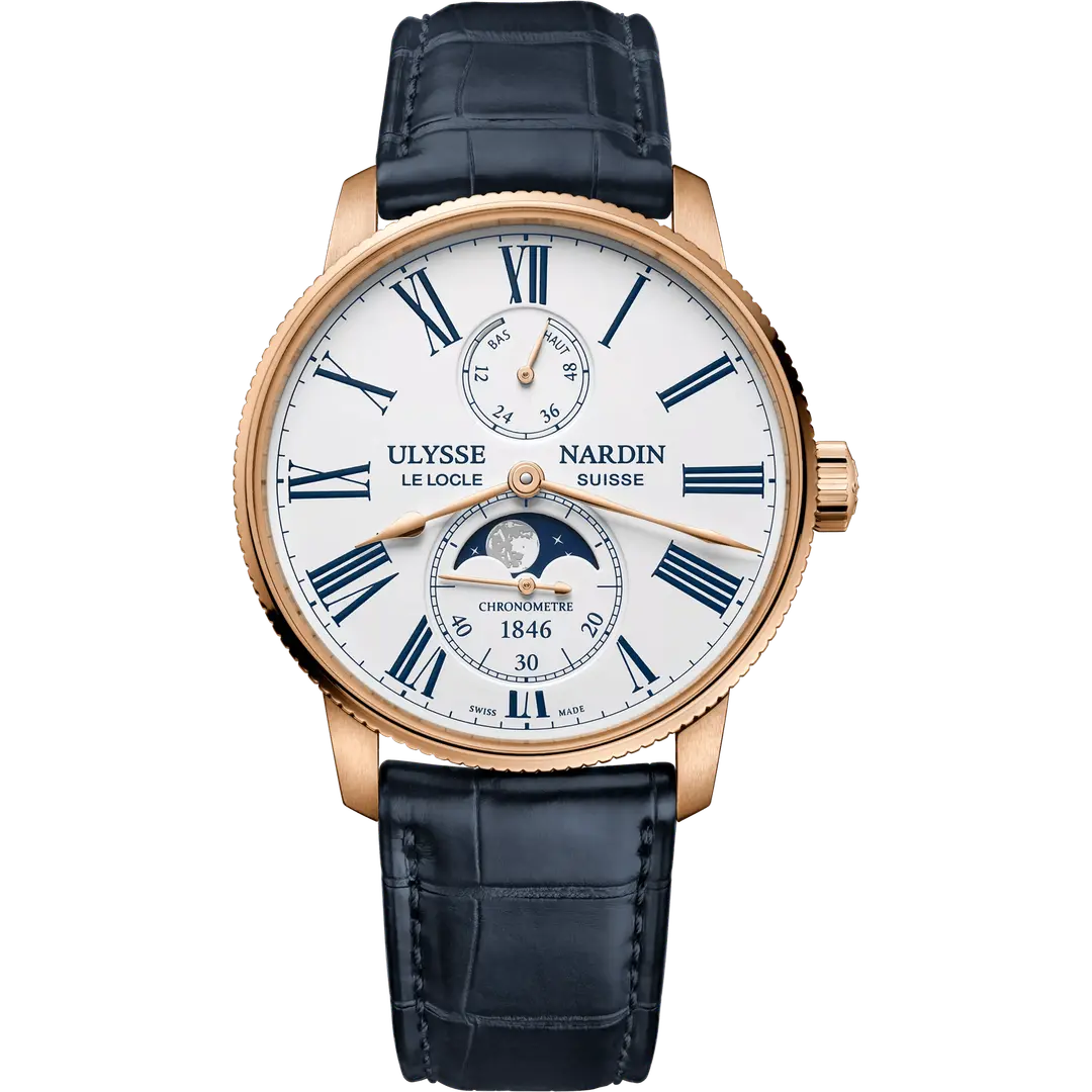 Marine Torpilleur Moonphase 42mm Rose Gold