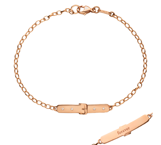 Rose Gold Buckle Poesy "Forever"