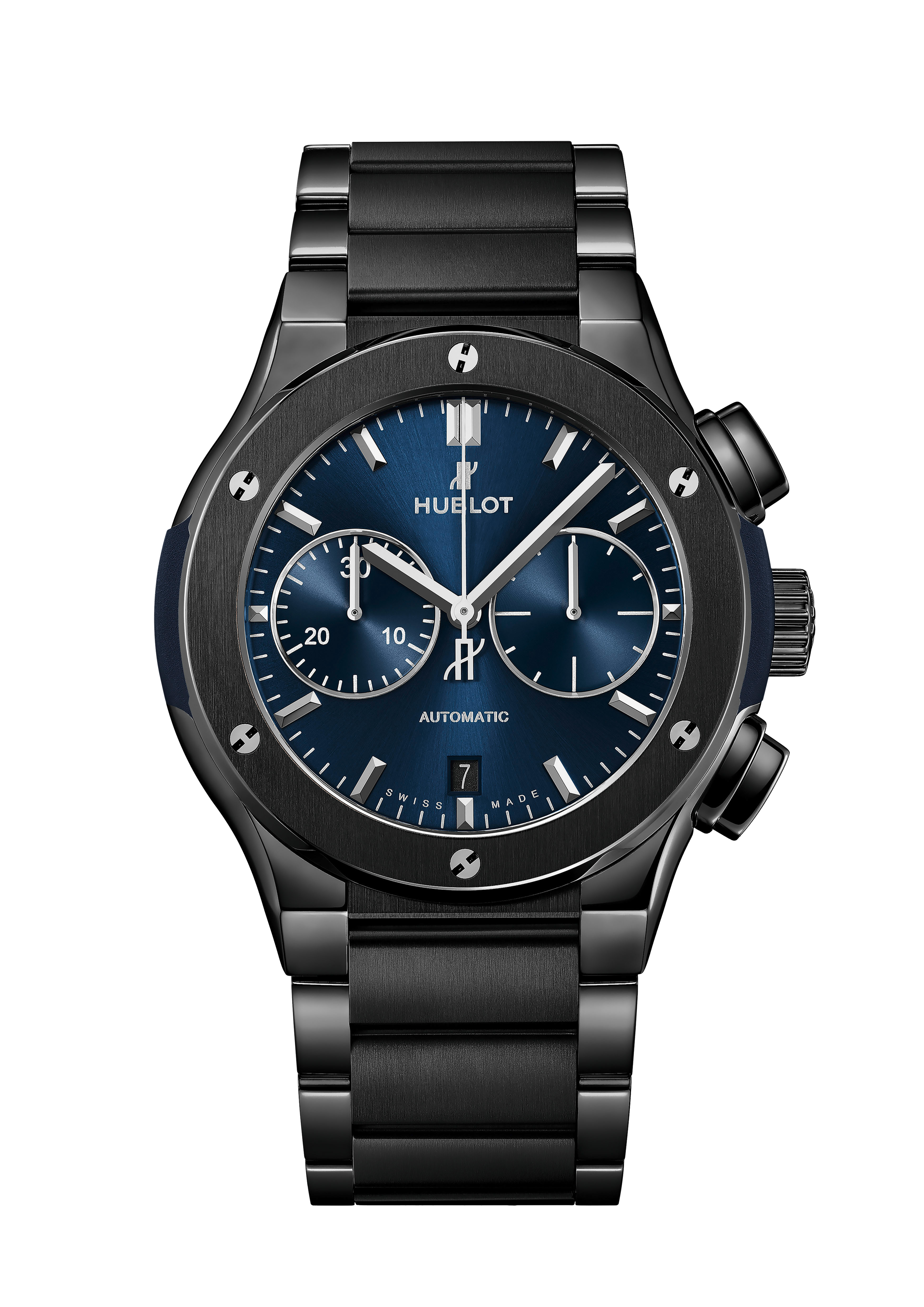 CLASSIC FUSION
CHRONOGRAPH CERAMIC BLUE BRACELET 45MM