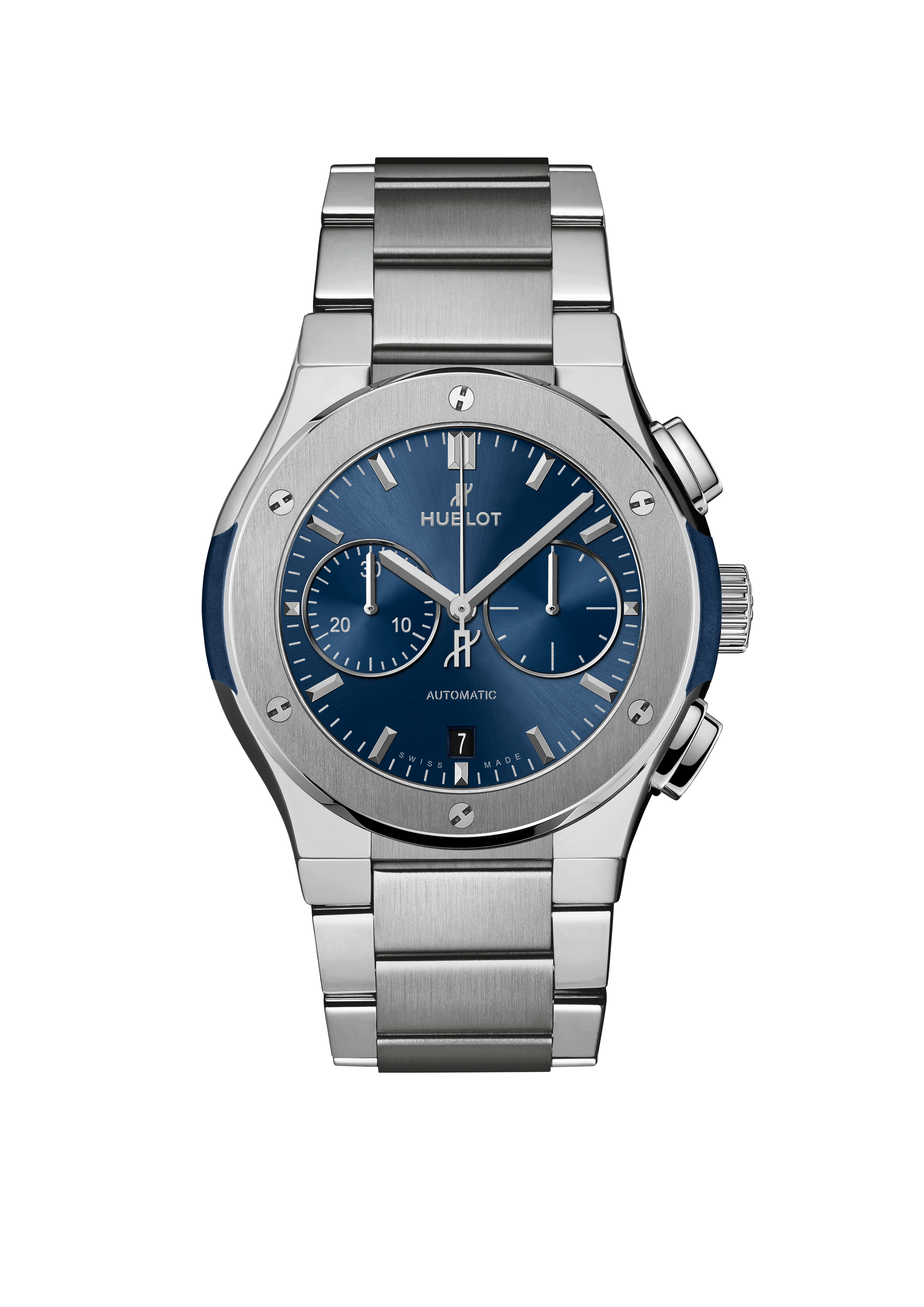 CLASSIC FUSION BLUE CHRONOGRAPH TITANIUM BRACELET 42MM