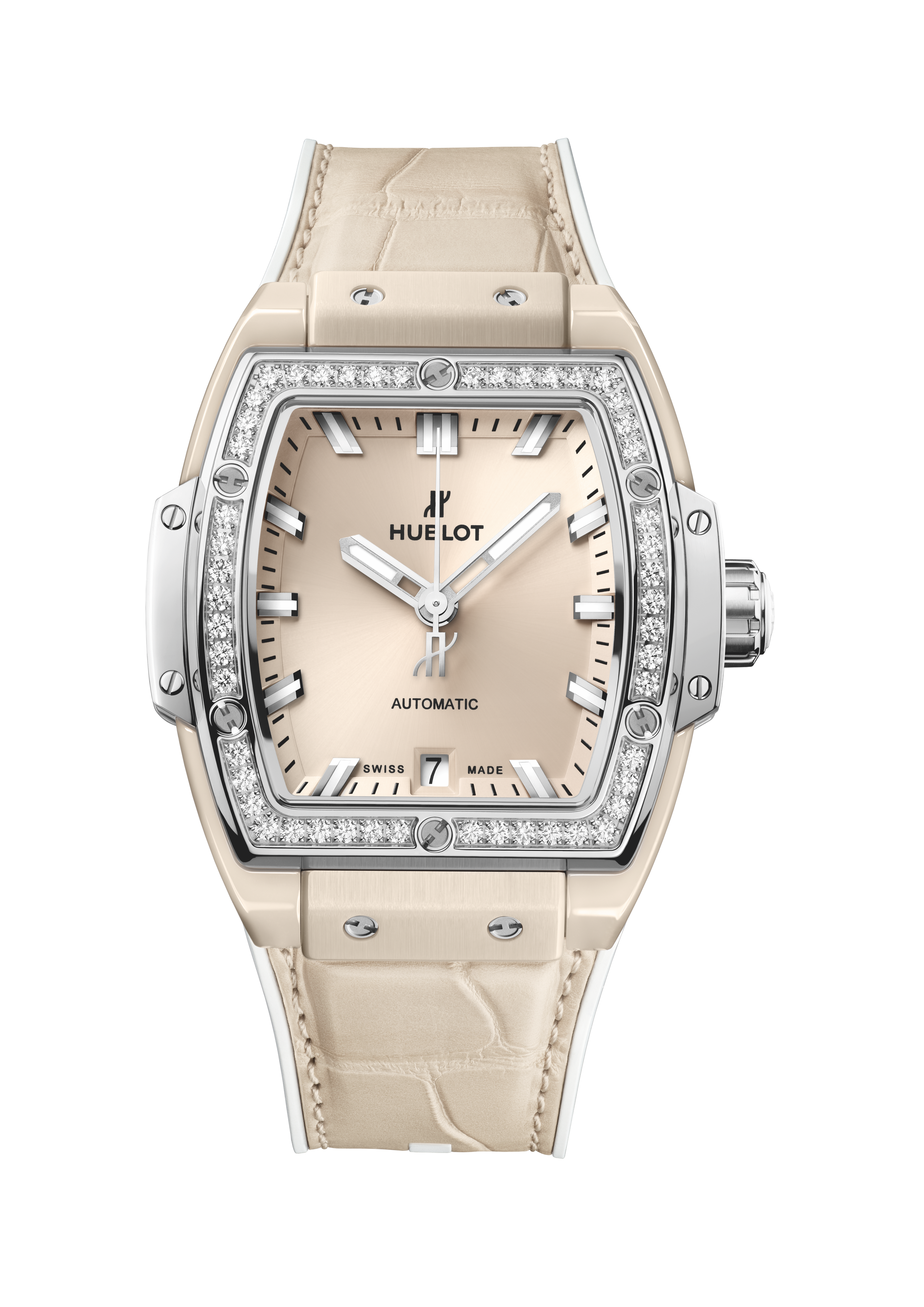 SPIRIT OF BIG BANG BEIGE CERAMIC TITANIUM DIAMONDS 39 MM