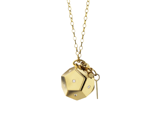 Yellow Gold Message Box Charm