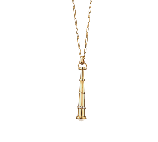 Yellow Gold Telescope "Curiosity" Diamondm