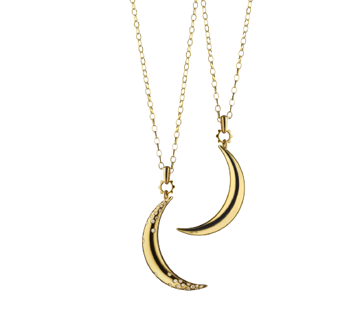 Yellow Gold Moon Cres "Dream"