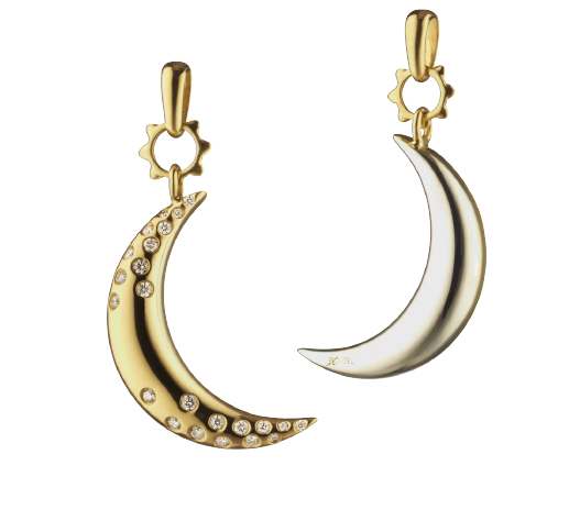 Yellow Gold Moon Cres "Dream"